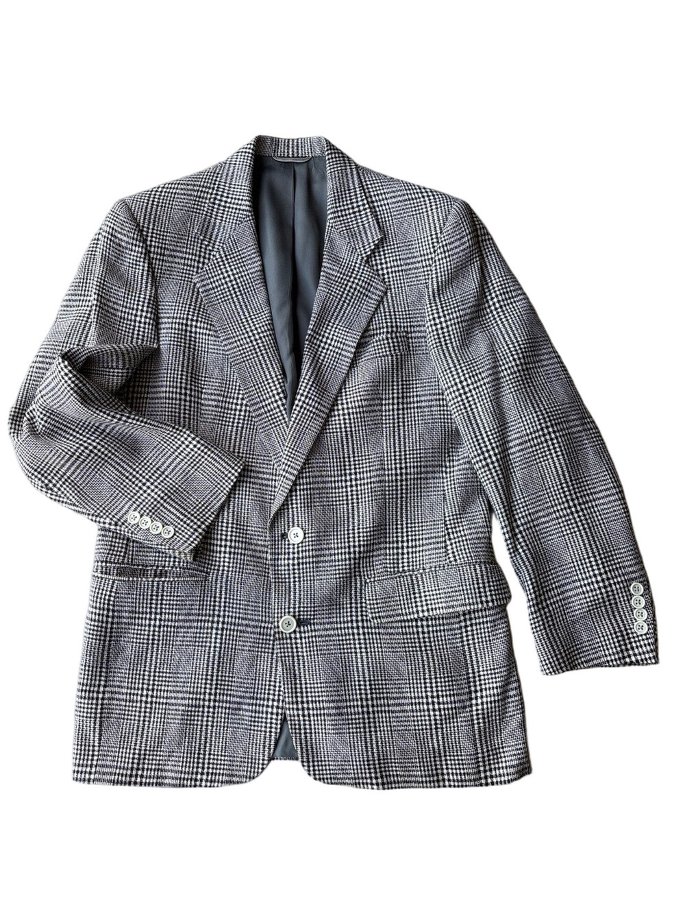 Vintage Dior Monsieur Glen Plaid Sport Coat Blazer Luxury 38R